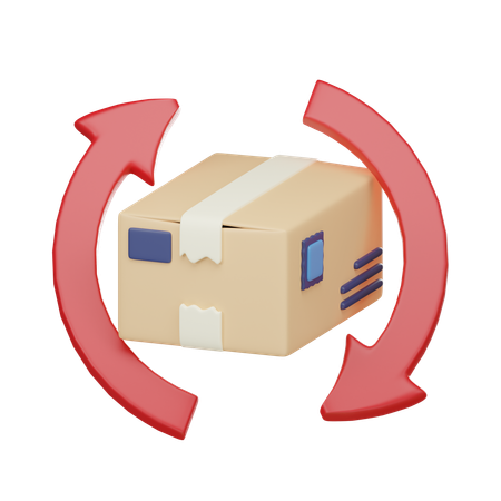 Return Cardboard Box  3D Icon