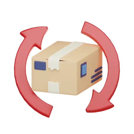 Return Cardboard Box 3 D Icon 3D Icon