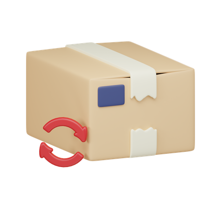 Return Cardboard Box  3D Icon