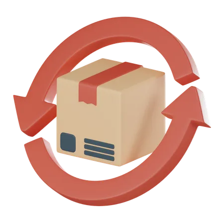 Return Parcel Sign Represents Innovative Efficient Solutions Transforming Goods Returned Exchanged Use Articles Infographics Social Media Posts About Logistics 3 D Render Illustration 3D Icon