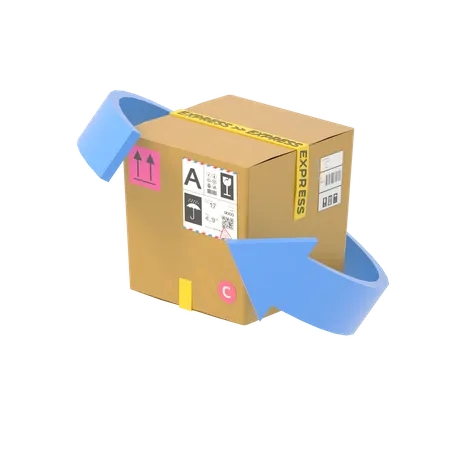 Return Parcel  3D Illustration