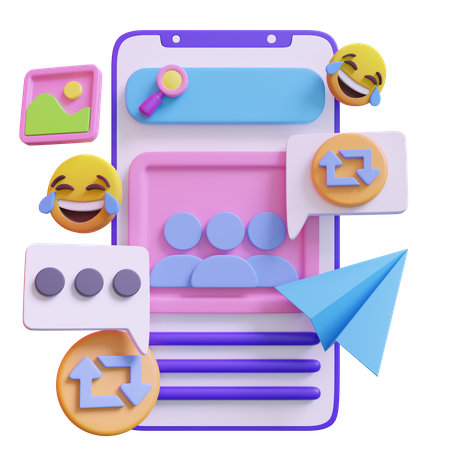 Retweeter  3D Icon