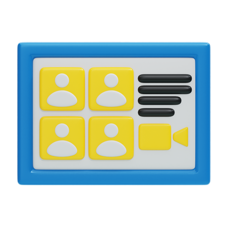 Reunião  3D Icon