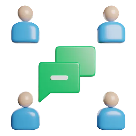 Reunião  3D Icon