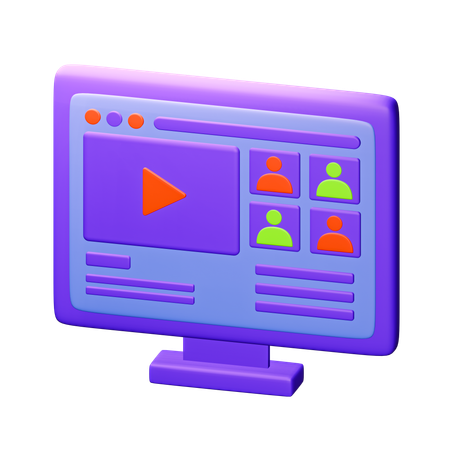 Reunião Zoom  3D Icon