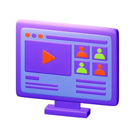 Reunião Zoom  3D Icon