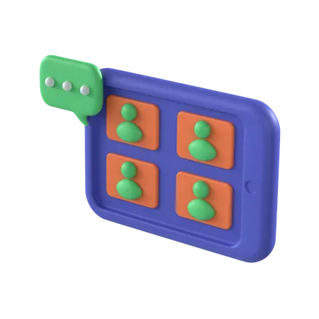 Reunión  3D Icon