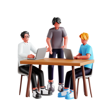 Réunion d'affaires  3D Illustration