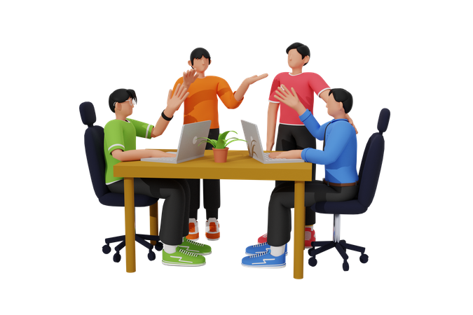 Réunion d'affaires 3D Icon