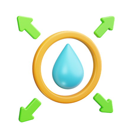 水を再利用する  3D Icon