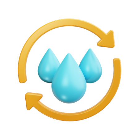물을 재사용하다  3D Icon