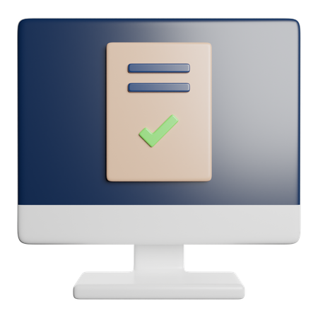 Réussite à l'examen en ligne  3D Icon
