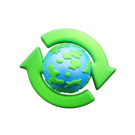 Reutilização global  3D Icon