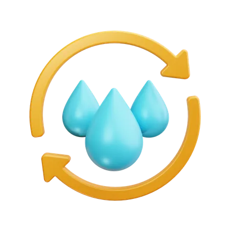 Reutilizar el agua  3D Icon