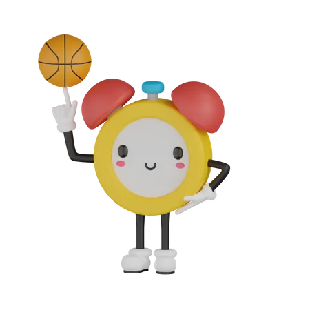 Réveil avec basket  3D Icon