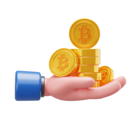 Revenu Bitcoin  3D Icon