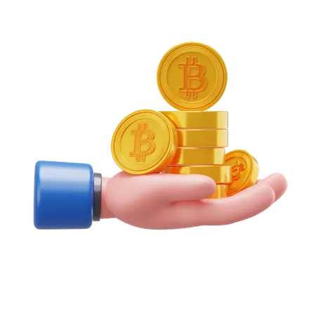 Revenu Bitcoin  3D Icon