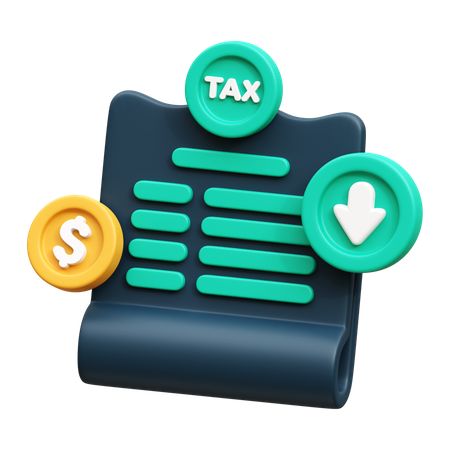 Impôt sur le revenu  3D Icon