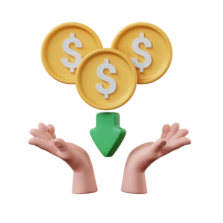 Revenu passif  3D Icon