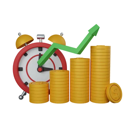 3 D Rendering Revenue Or Profit Isolated Useful For Business Company And Finance Design Illustration 3D Icon
