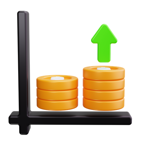 Revenue Graph  3D Icon