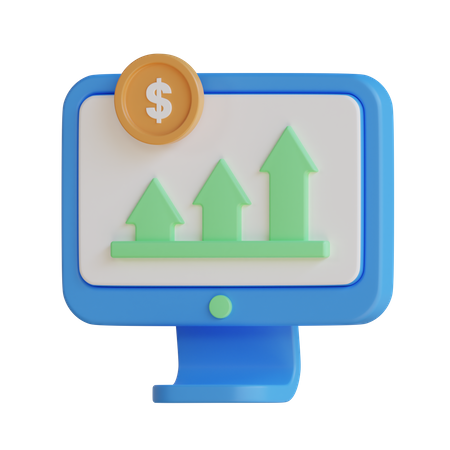 Revenue Increase  3D Icon