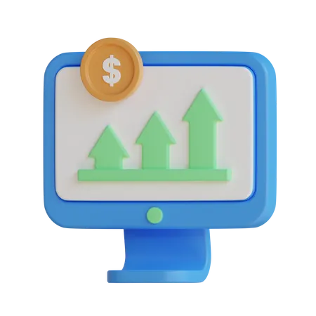 Revenue Increase  3D Icon