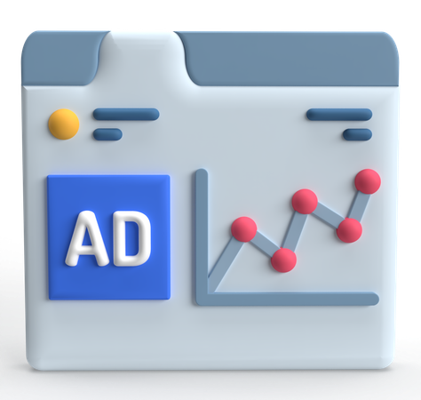 Revenus publicitaires  3D Icon