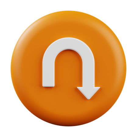 Reverse direction from bottom to right  3D Icon