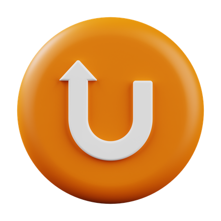 Reverse direction from the front to left way  3D Icon