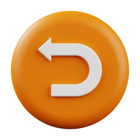 Reverse direction to the left  3D Icon