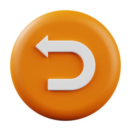 Reverse direction to the left  3D Icon