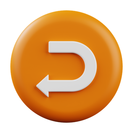 Reverse direction to the left  3D Icon