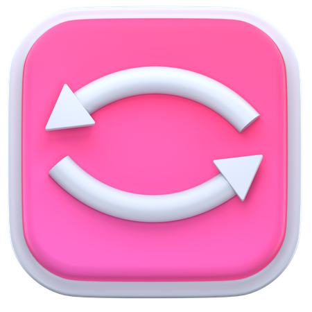 逆回転  3D Icon