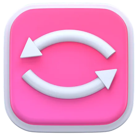 逆回転  3D Icon