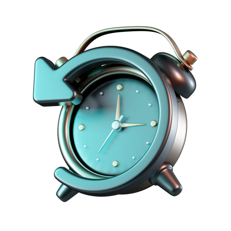 Reverse Time Clock Arrow  3D Icon