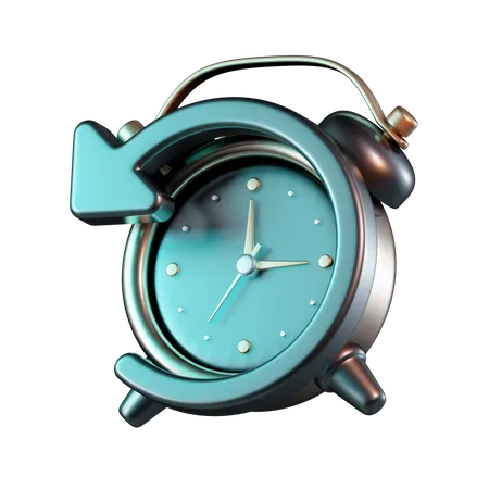 Reverse Time Clock Arrow  3D Icon