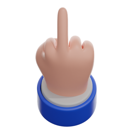 Reversed Hand With Middle Finger Extended  3D Icon