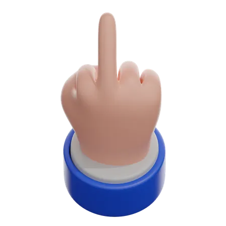 Reversed Hand With Middle Finger Extended  3D Icon