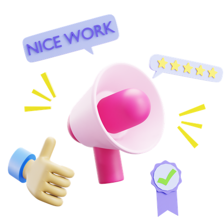 Review Announcement  3D Icon
