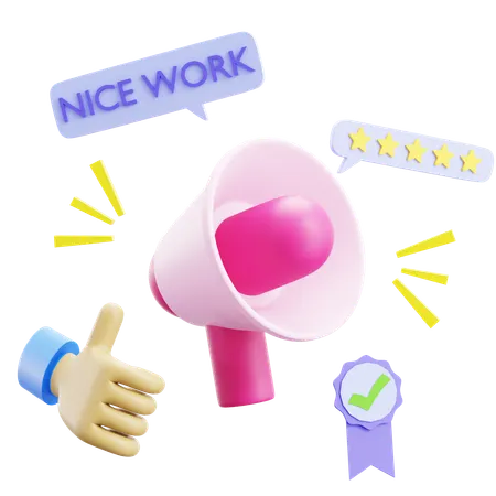 Review Announcement  3D Icon