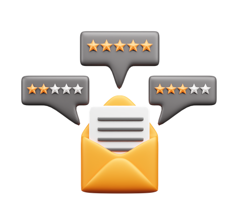 Review Mail  3D Icon