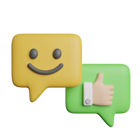 Smile Like Chat 3D Icon