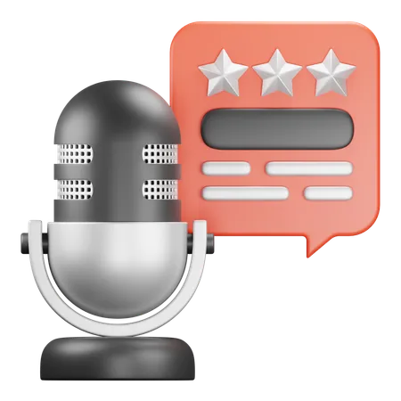 Review Podcast  3D Icon