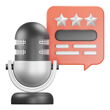 Review Podcast  3D Icon