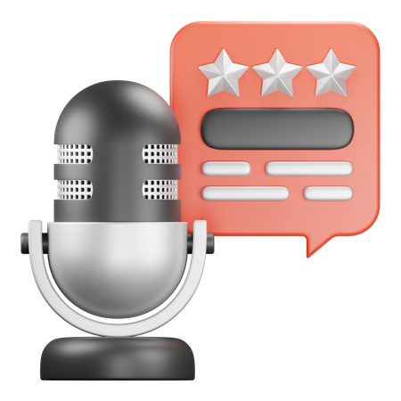 Review Podcast  3D Icon