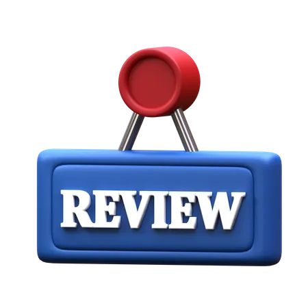 Review Sign  3D Icon