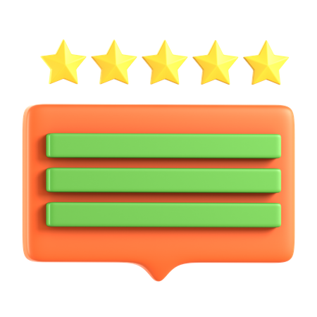 Review With Rating  3D Icon