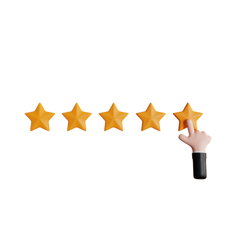 Revisão de cinco estrelas  3D Icon