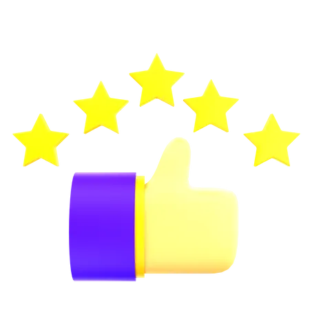 Revisão de cinco estrelas  3D Icon